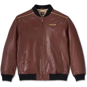 독일 할리데이비슨 가죽 자켓 1834776 HARLEYDAVIDSON 레더 Jacket 120 Years Rum Raisin red