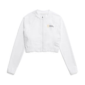 N232WRG620 여성 집업 크롭 래쉬가드 WHITE