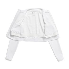N232WRG620 여성 집업 크롭 래쉬가드 WHITE