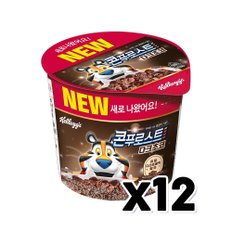 켈로그 콘푸로스트 다크초코 컵시리얼 40g x 12개