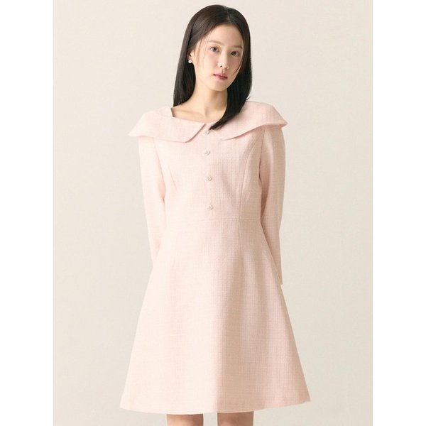 오프숄더 트위드 미니원피스_RMOWF23S11