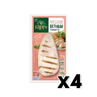  더건강한 부드러운 닭가슴살 직화 통살구이 즉석조리 100g x 4개