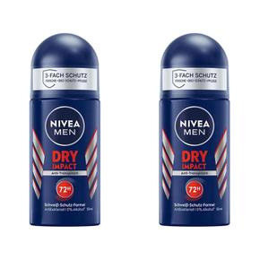 [해외직구] 독일직구 Nivea 니베아 맨 드라이 임팩트 데오드란트 롤온 50ml 2팩