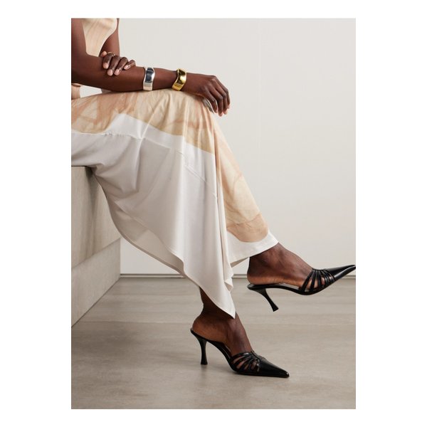 나디아 리 코헨 페이턴트 스네이크 이펙트 가죽 뮬 1647597333890092