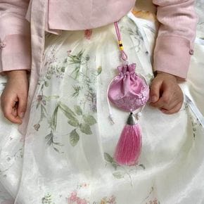 복주머니 키링 핑크 포장재료 설날용돈 주머니 아기
