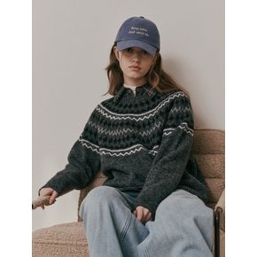 AR_Diamond knit sweater_CHARCOAL