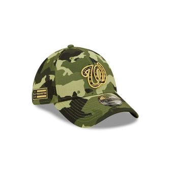 이스퀘어 4364951 New Era Mens Camo Washington Nationals 2022 Armed Forces Day 39THIRTY Flex Hat