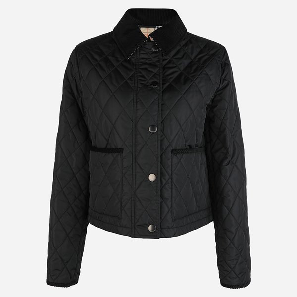 [시흥점] 6S 8107465 C1900 올드햄 여성 퀼팅 크롭 자켓 블랙