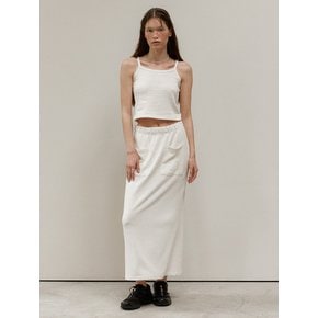 cotton gauze skirt - white