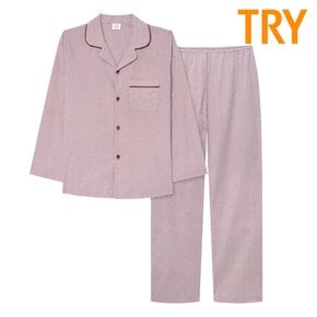 트라이 여성 순면 잠옷 60수 커플 파자마 홈웨어 실내복 TWJSJ05 상하의 세트