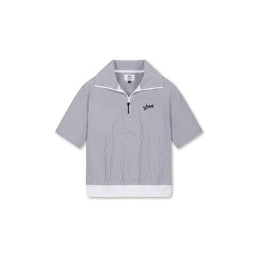왁 골프 (WWTCM25371NYX)[WAAC X JONES] Womens Seersucker SS Half Zip