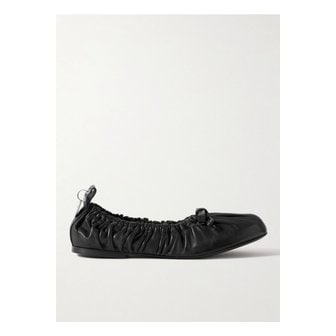 아크네스튜디오 넷 서스테인 주름 텍스처 가죽 발레리나 플랫 블랙 1647597324805562