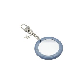 round star mirror key ring-blue