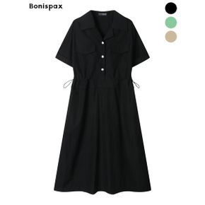 사이드 스트링 더블 카라 원피스  XP3OP001M0 _P387986418