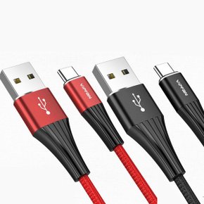 VIPFAN A1 USB To C타입 충전기기 갤럭시 휴대폰 버즈Pro 3A 고속충전 케이블 1.2m