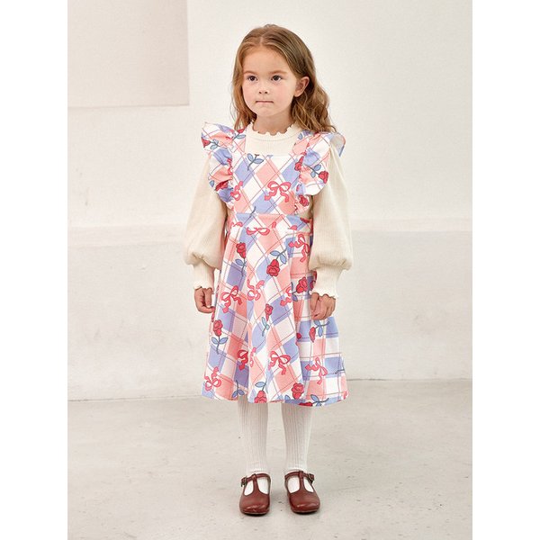 리본플라워아가일원피스