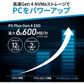 Crucial P5 Plus PS5 1TB SSD PCIe Gen4 6X600MBs) NVMe M.2 (2280) CT1000P5PSSD5JP 방열판