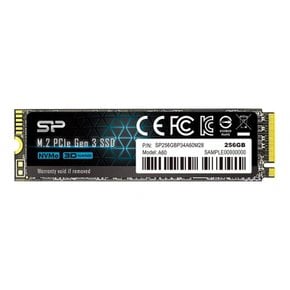 SSD 256GB 3D 낸드 M.2 2280 NVMe1.3 P34A60 SP256GBP34A60M28 실리콘 파워 PCIE3.0×4 시리즈