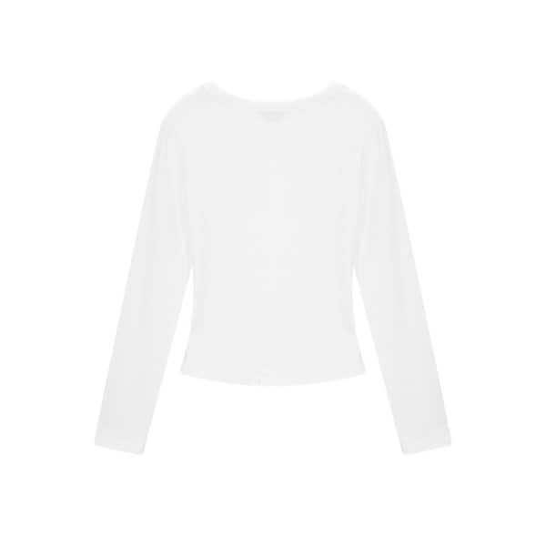 PINTUCK LOGO TEE-WHITE