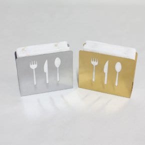 스테인레스 냅킨꽂이 홀더 휴지꽂이 실버 단면