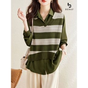 리젠 니트조끼 레이어드 긴팔셔츠 BI3LS001_P368864394