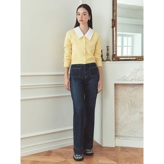 빈폴레이디스 [B. my] 롱 와이드 데님 팬츠  네이비 (BF4821N03R)