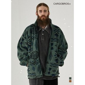 CB FLEECE ZIP-UP JACKET (GREEN)