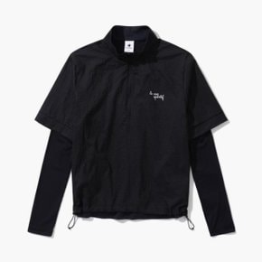 티셔츠 KQF GP122LTL31-BLCK 여성 우븐 레이어드 냉감 긴팔 티셔츠 / BLCK