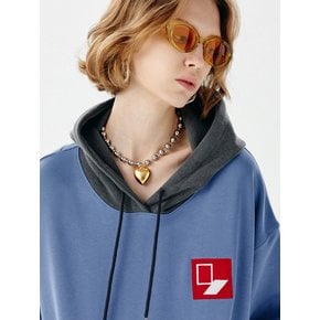 Door`Box Sweat Hoody (Mix-Blue)