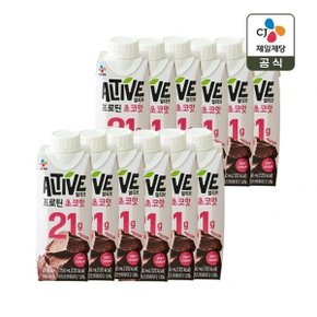 얼티브 제로슈가 프로틴 식물성 고단백 초코맛 250ml x12개