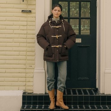 틸아이다이 Hooded duffle duck-down jumper_Brown