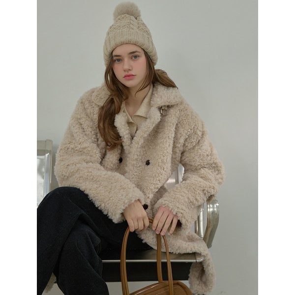 Moi shearing mustang coat - Beige