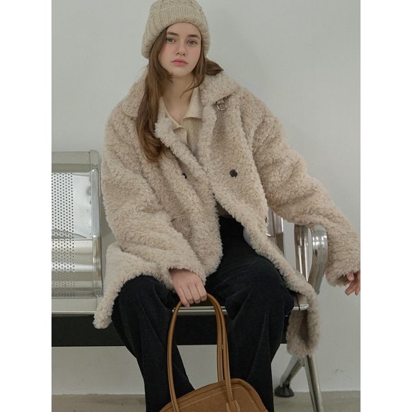 Moi shearing mustang coat - Beige