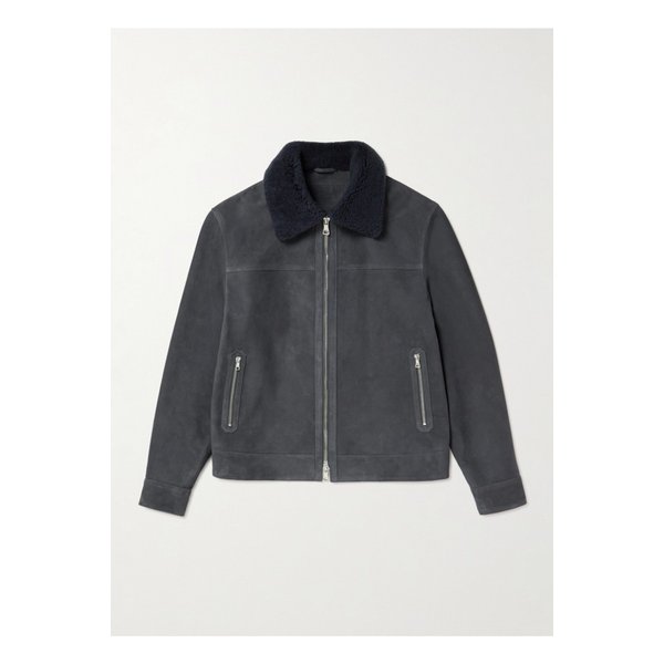 미스터 피 시어링 트리밍 스웨이드 트러커 재킷 블루 46376663162904149