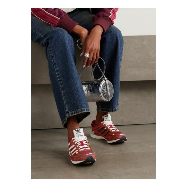 송 포 더 뮤트 아디제로 Pr 스터드 고무 트리밍 메시 스니커즈 레드 46376663162987862