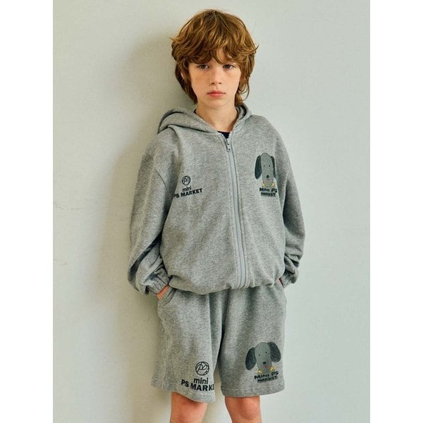 25SS 도그 후디 집업(MELANGE GREY)