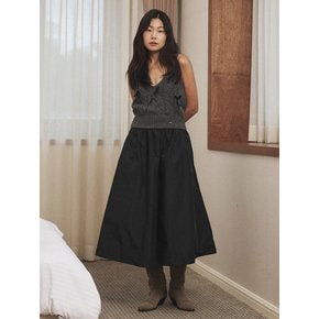 Memory balloon skirt / Black