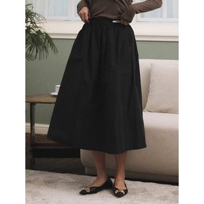 Memory balloon skirt / Black