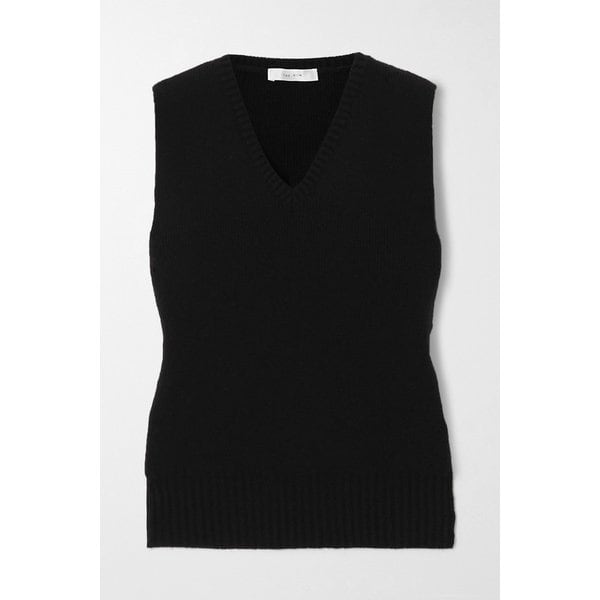 코미 캐시미어 혼방 베스트 블랙