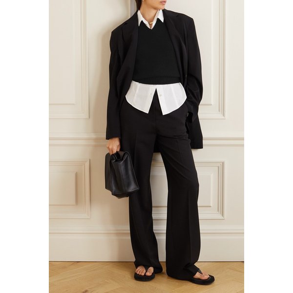 코미 캐시미어 혼방 베스트 블랙