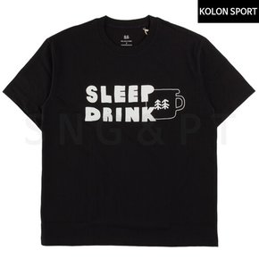 코오롱 KS X INAP 남녀공용 그래픽 티셔츠 JWTCM24801-BLK