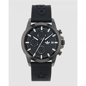 5222639 adidas Expression Two Chrono Black Silicone Watch -