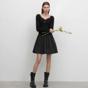 나인 ()IF HEART NECK KNIT TOP DRESS OP-6136