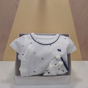 블루독베이비 NY)BI뱀부바디수트,양말 선물세트(45370-040-01+45170-011-15)