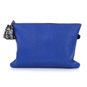 POP UP CLUTCH BLUE/BROWN