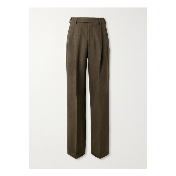 휴버트 플리츠 울 캐시미어 블렌드 와이드 팬츠 46376663162903833