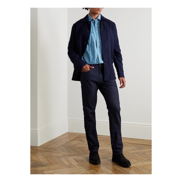 시드 매쉬번 코튼 샴브레이 웨스턴 셔츠 블루 1647597352133847