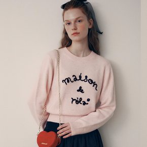 MAISON DE ROLA EMBROIDERY KNIT PINK