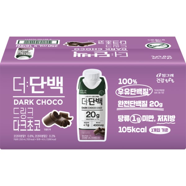 더단백 드링크 다크초코 250ml x 18개입