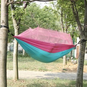 [홈앤시스] 공중쉘터 캠핑 모기장 해먹 핑크 스카이